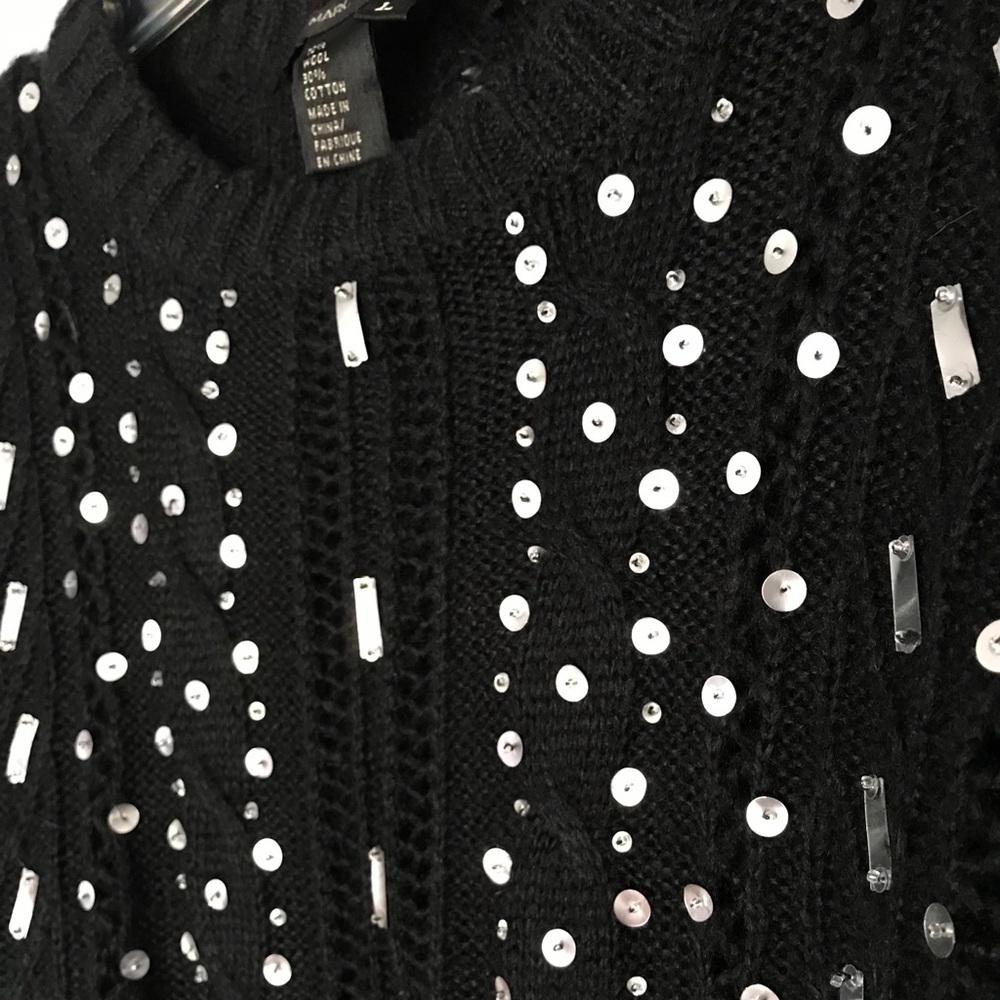 ✨Vintage✨ Marc Jacobs black knit sweater w sequins